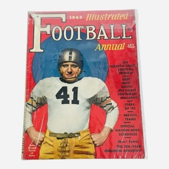 Other - Vintage 1943 Illustrated Football Annual Magazine Douglas Kenna Army  VG